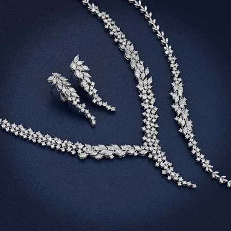 Cluster Marquise Jewelry Set